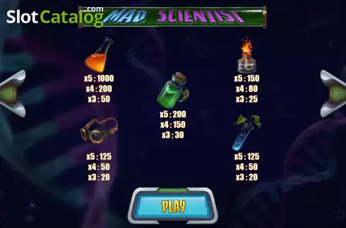 Скрин9. Mad Scientist (Matrix Studios) слот
