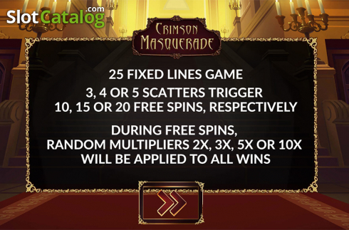 Скрин2. Crimson Masquerade слот