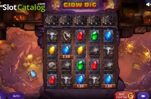 Скрин2. Glow Dig слот