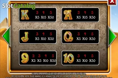 Скрин3. Egyptian Treasures (Mazooma) слот