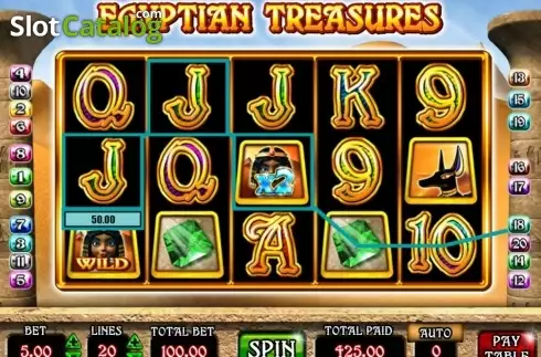 Скрин7. Egyptian Treasures (Mazooma) слот