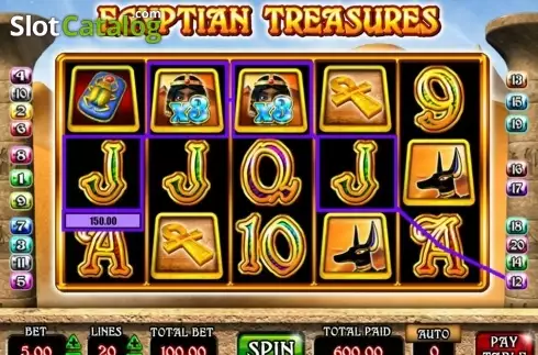 Скрин8. Egyptian Treasures (Mazooma) слот