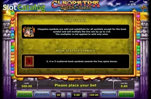 Скрин8. Cleopatra Queen of Slots (Mazooma) слот