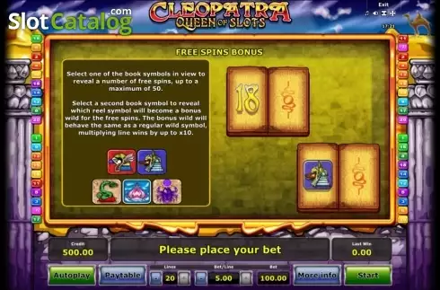 Скрин9. Cleopatra Queen of Slots (Mazooma) слот