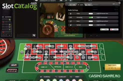 Скрин3. Sanremo Roulette слот