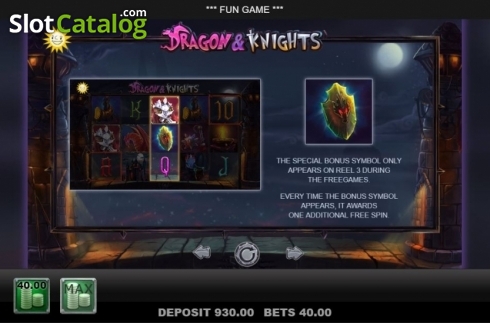 Скрин8. Dragon and Knights слот