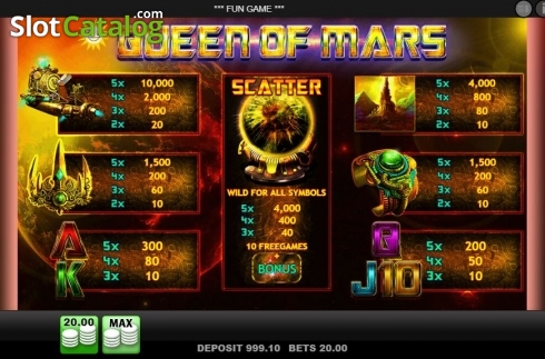 Скрин4. Queen of Mars слот