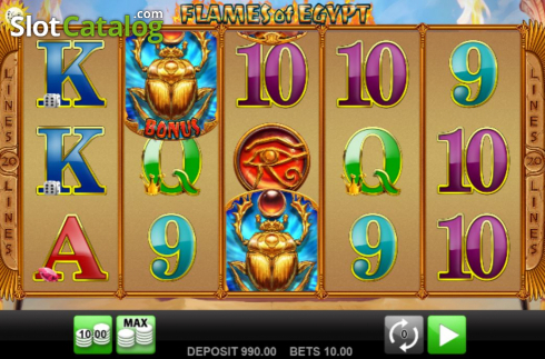 Скрин3. Flames Of Egypt слот