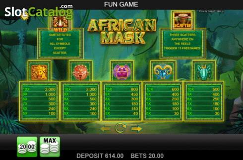 Скрин6. African Mask слот
