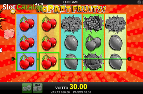 Скрин3. Pop Art Fruits слот
