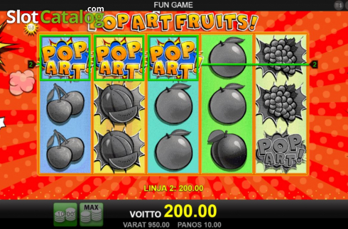 Скрин4. Pop Art Fruits слот