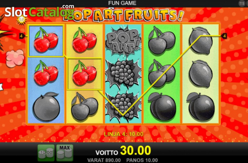 Скрин6. Pop Art Fruits слот