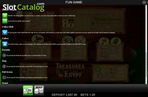 Скрин9. Treasures of Egypt (Merkur) слот