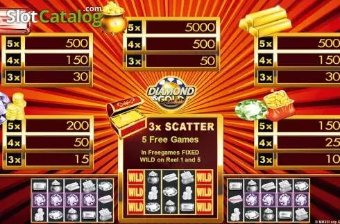 Скрин4. Diamond & Gold HD слот