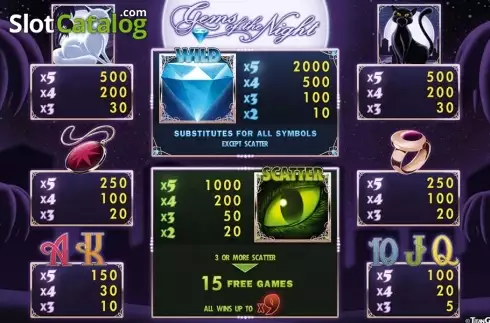 Скрин3. Gems of the Night HD слот
