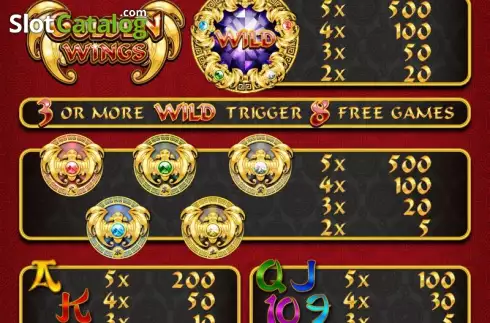 Скрин2. Golden Wings слот