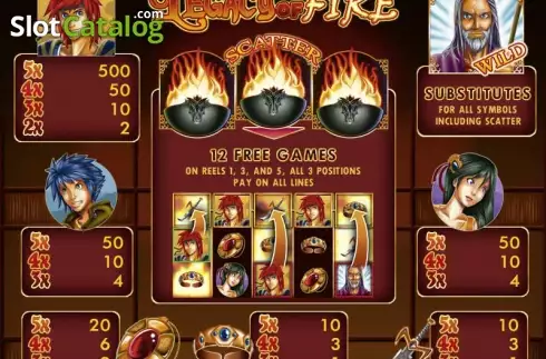 Скрин2. Legacy of Fire слот