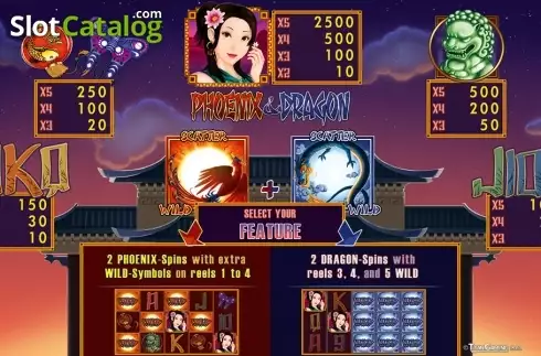 Скрин4. Phoenix & Dragon HD слот