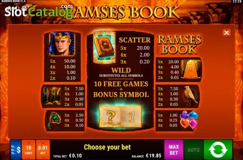 Скрин2. Ramses Book слот