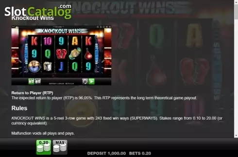 Скрин3. Knockout Wins слот