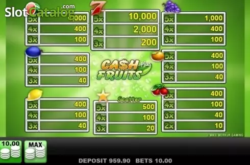 Скрин7. Cash Fruits Plus (Merkur) слот