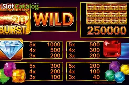 Скрин4. Electric Burst 20 HD слот