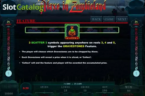 Скрин7. Alaxe in Zombieland слот