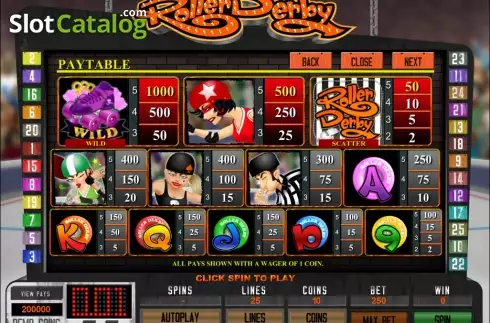 Скрин3. Roller Derby слот