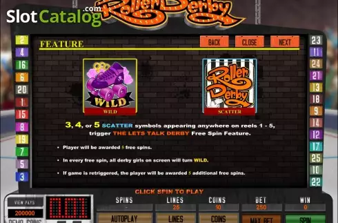 Скрин4. Roller Derby слот
