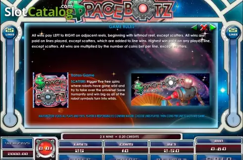 Скрин2. Space Botz слот