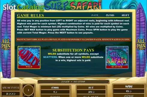 Скрин2. Surf Safari слот