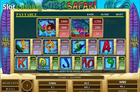Скрин3. Surf Safari слот