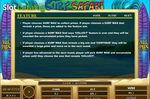 Скрин5. Surf Safari слот