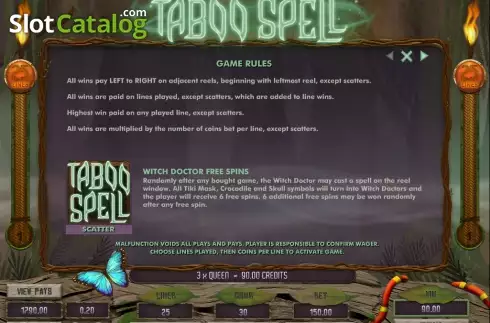 Скрин2. Taboo Spell слот