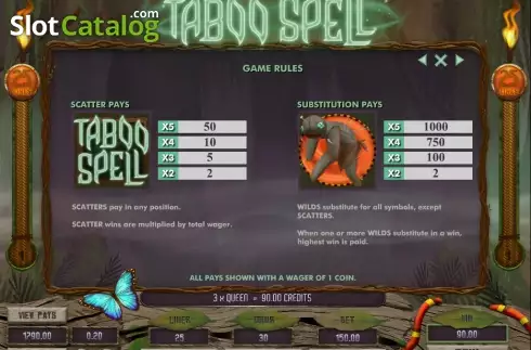 Скрин3. Taboo Spell слот
