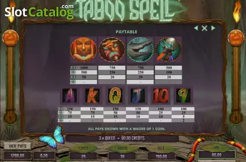 Скрин4. Taboo Spell слот