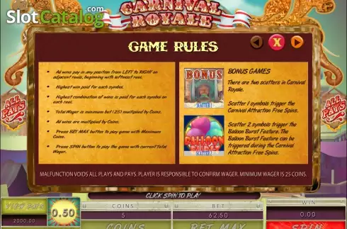 Скрин2. Carnival Royale слот