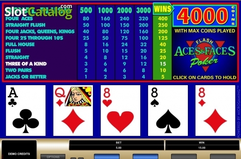Скрин4. Aces & Faces (Microgaming) слот