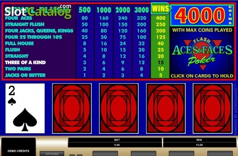 Скрин5. Aces & Faces (Microgaming) слот