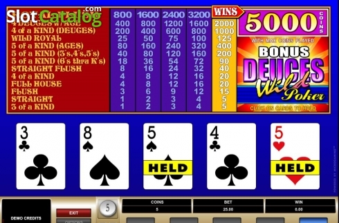 Скрин2. Bonus Deuces Wild (Microgaming) слот