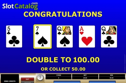 Скрин6. Bonus Deuces Wild (Microgaming) слот