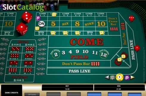 Скрин4. Craps (Microgaming) слот