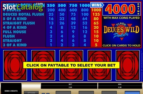 Скрин2. Deuces Wild (Microgaming) слот