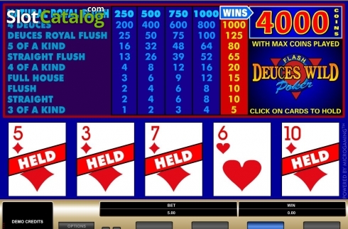 Скрин3. Deuces Wild (Microgaming) слот
