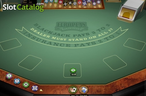 Скрин2. European Blackjack Gold (Microgaming) слот
