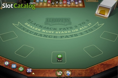 Скрин4. European Blackjack Gold (Microgaming) слот