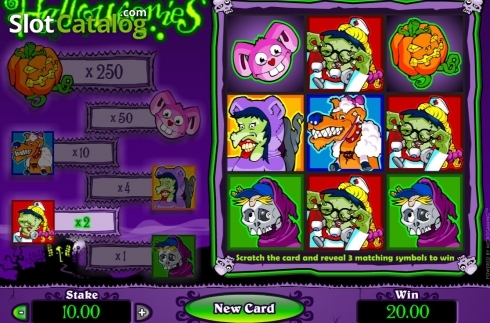 Скрин5. Halloweenies Scratch Card слот