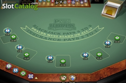 Скрин2. Perfect Pairs European Blackjack Gold MH слот