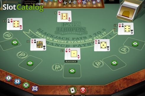 Скрин3. Perfect Pairs European Blackjack Gold MH слот
