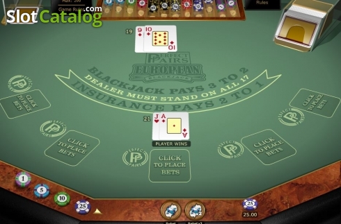 Скрин4. Perfect Pairs European Blackjack Gold MH слот